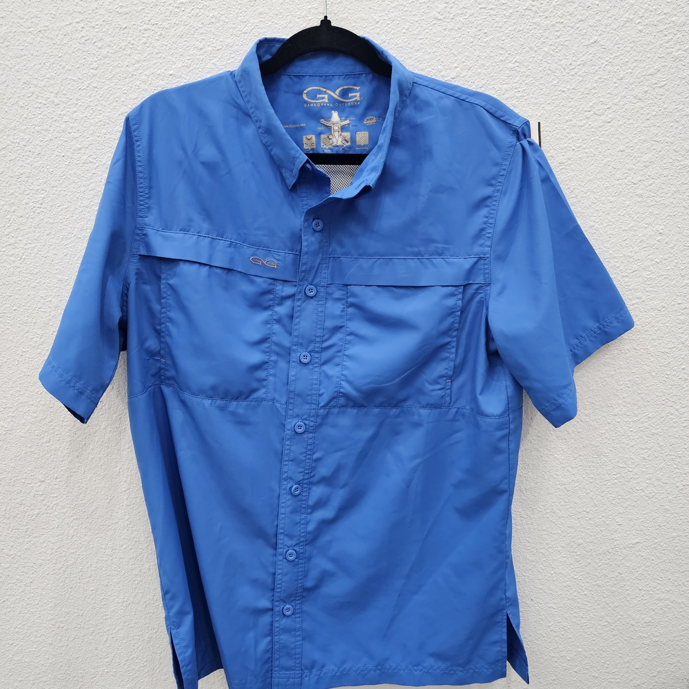 GG Men's Blue Casual Button Down Shirt
